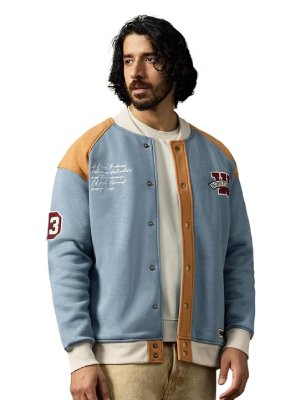 j14 Oversized Fit Premium Heavy Fleece Varsity Jacket