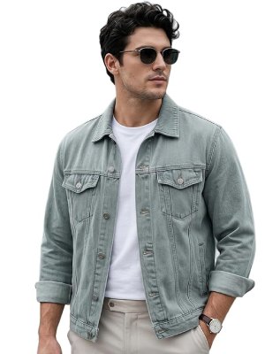 j5 Men's Regular Fit Washed Full Sleeve Denim Jacket