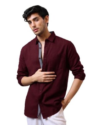 m2 Men's Solid Casual Shirt